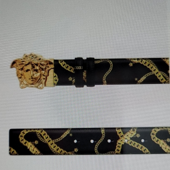 VERSACE MEN'S REVERSIBLE LA MEDUSA BUCKLE, BELT SIZE 85 MADE IN ITALY 🇮🇹. - Picture 8 of 10